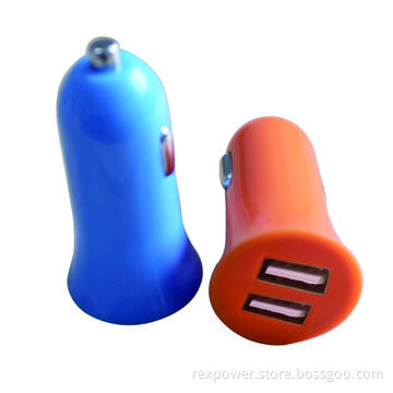 USB Mobile Phone Chargers with 12-24V DC Input, 5V DC, 2.1A Output, Each USB 1,050mA